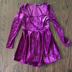 Lulu Velvet Babydoll Dress